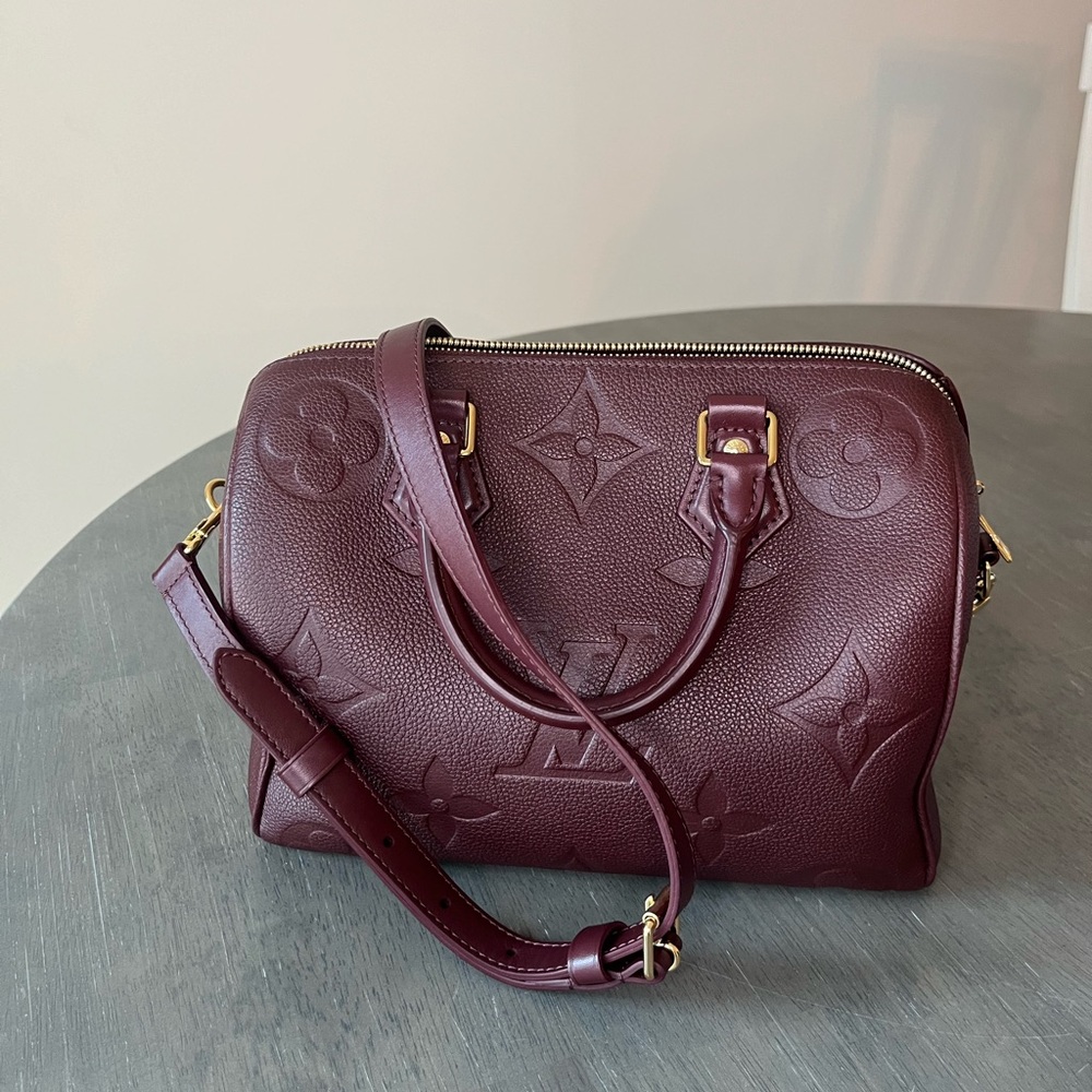 Louis Vuitton speedy bandouliere 25 wine